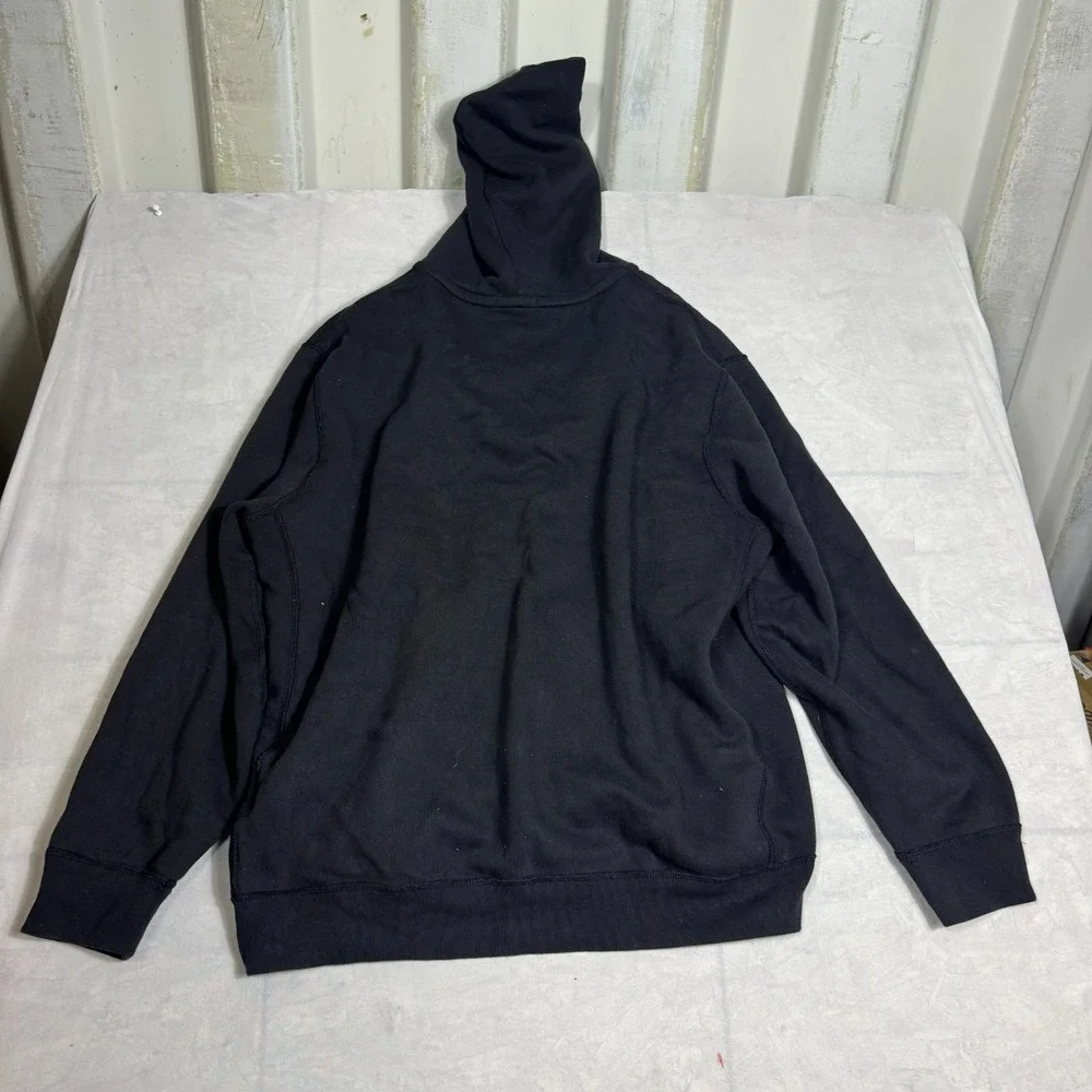 Polo Ralph Lauren Mens Sweatshirt Black Fleece Full Zip Hooded Pony Logo 2XL‎